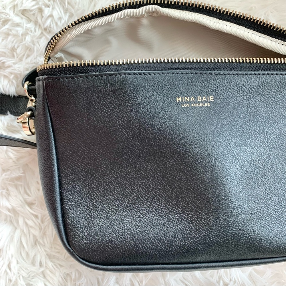 Mina Baie Leather Fanny Crossbody Bag - Picture 3 of 14